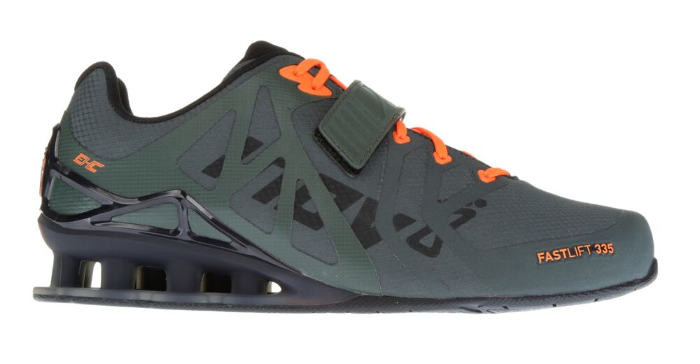 Inov-8 Fastlift 335 Mens Weightlifting Shoes Green/ Black/Orange Australia (JGDRUL789)